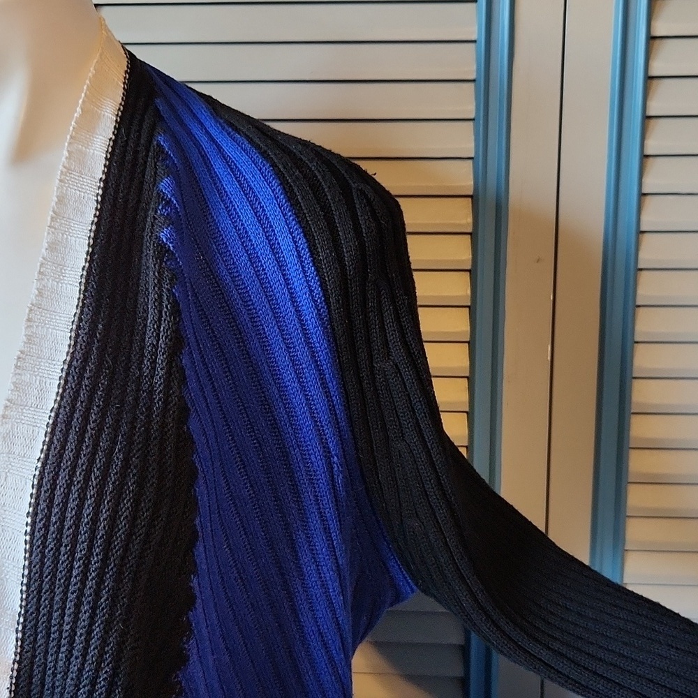 Ana Couture Open Front Colorblock Cardigan - Picture 7 of 14
